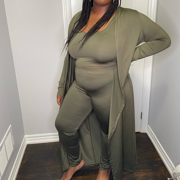 Olive 3pc matching set - Picture 4 of 5